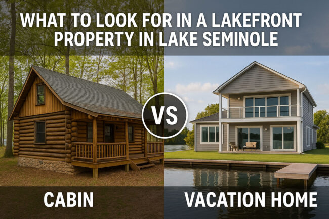 the Difference Between a Cabin and a Vacation Cabin and a Vacation Home in Lake Seminole